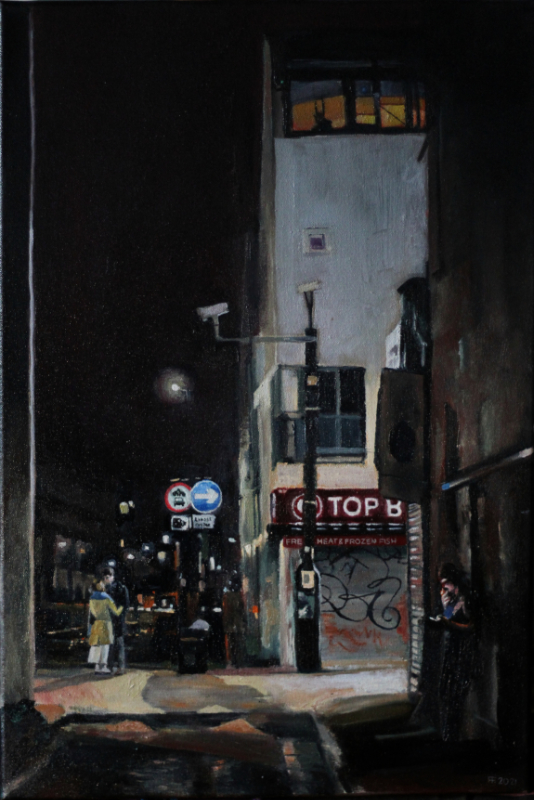 Comet Street 9.40pm oil on canvas 40 x 60 cm